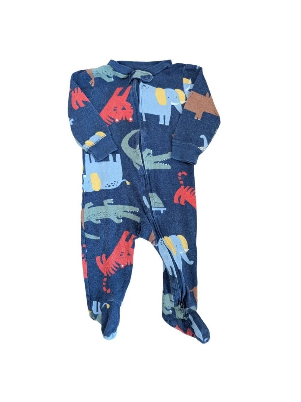 🩵‎ 4/$20 Carter's Navy Blue Animal Footed Sleeper 9m